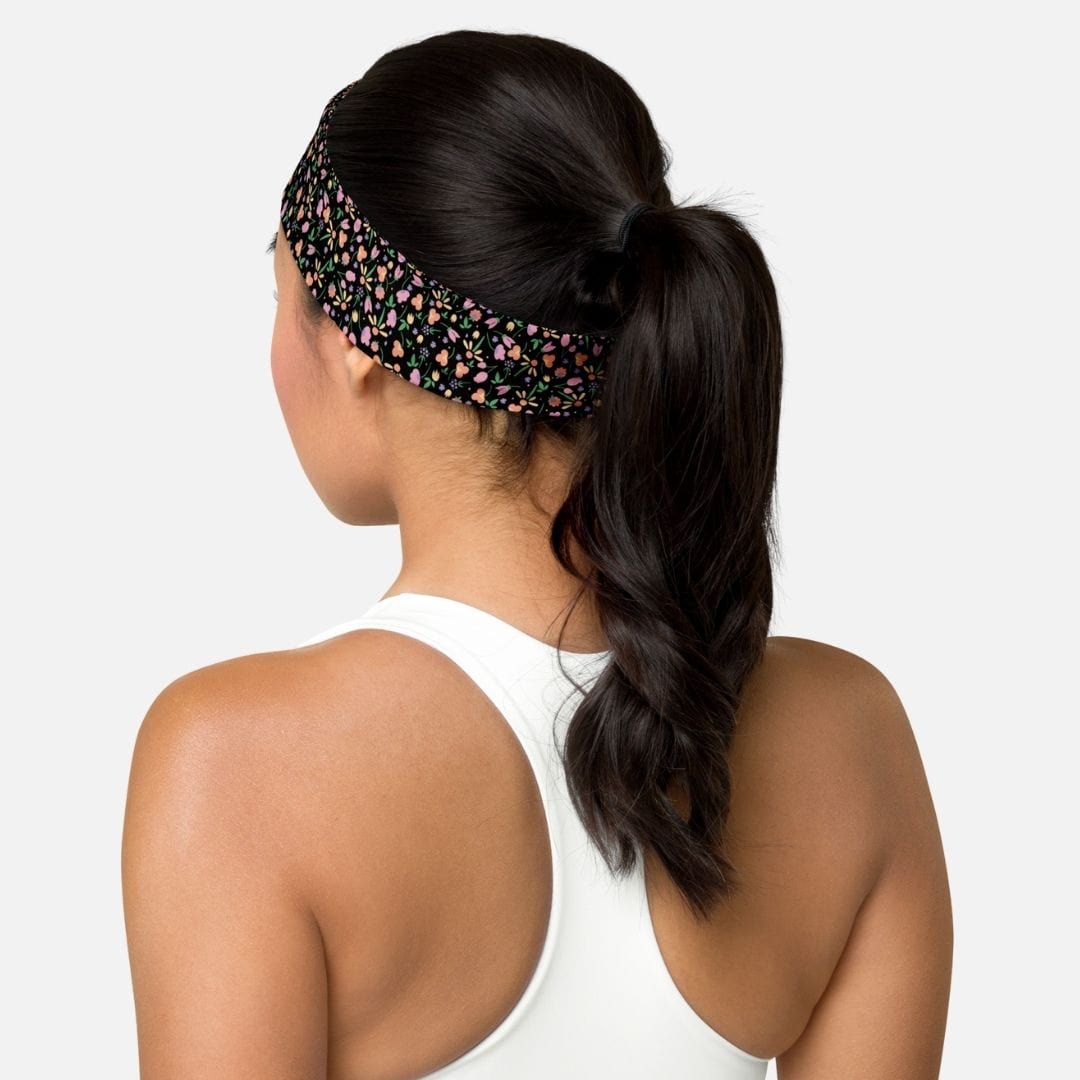 Bandeau Cheveux Femme I Motif Fleur Rose