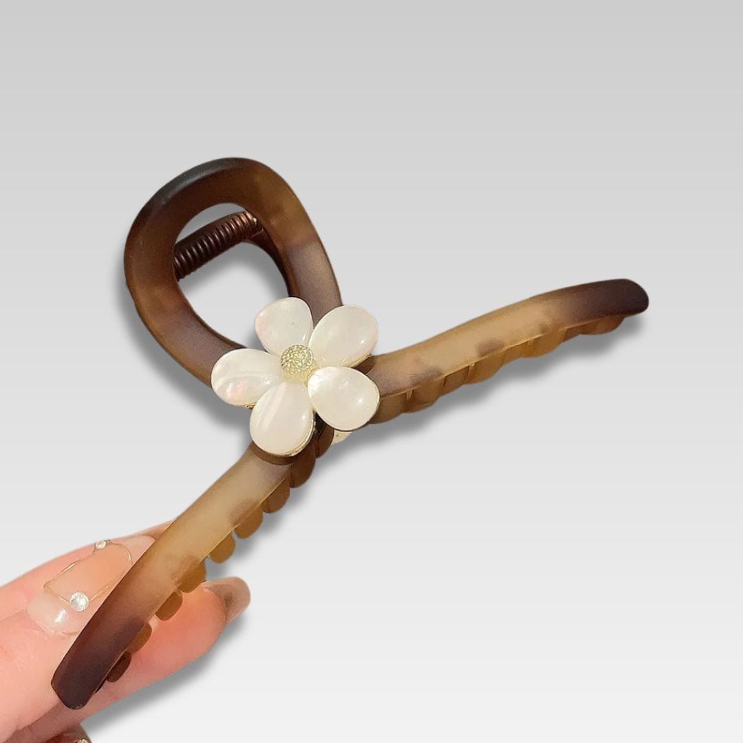 Marron Pince à cheveux I Fleur