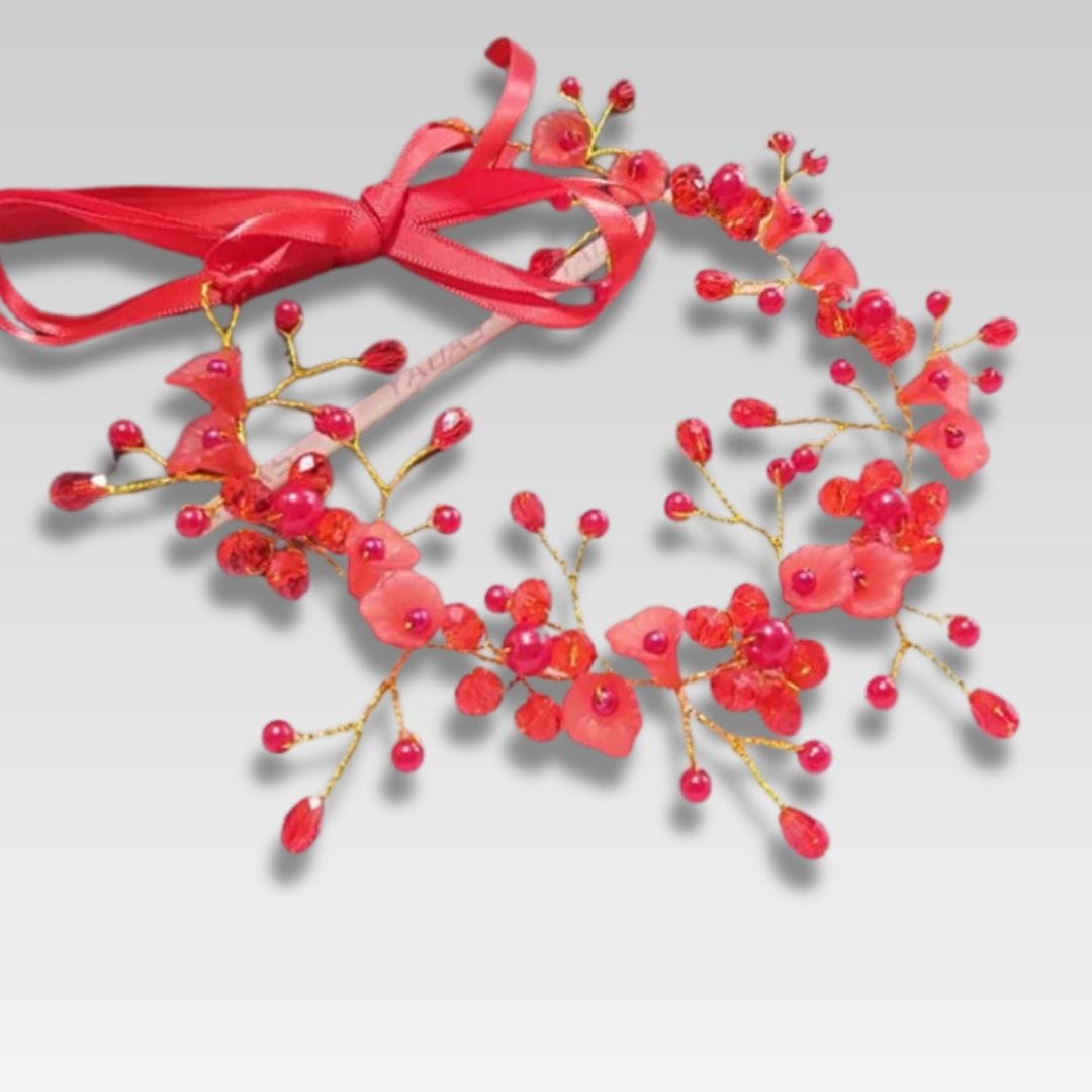 Rouge Serre-tête I Diadème Mariage