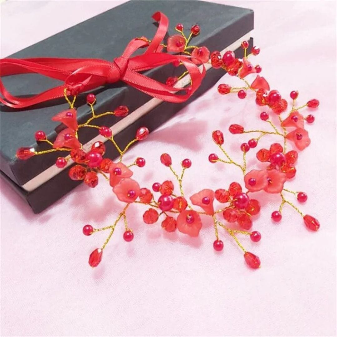 Rouge Serre-tête I Diadème Mariage