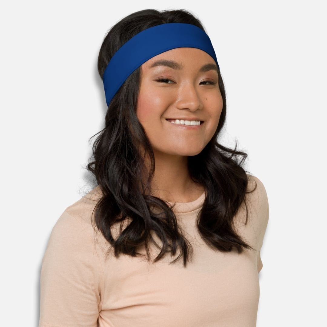 Bandeau Cheveux Unisexe GXGM Réglable Élastique - Wrap Sport Bleu, Homme Femme Multisports