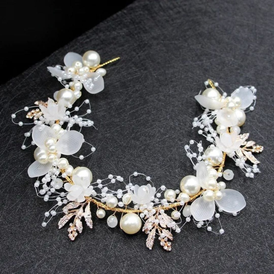 Serre-tête Bohème Pour Mariage, Fête - En Alliage Doré - Taille Unique 52 Cm - Style Romantique Et élégant